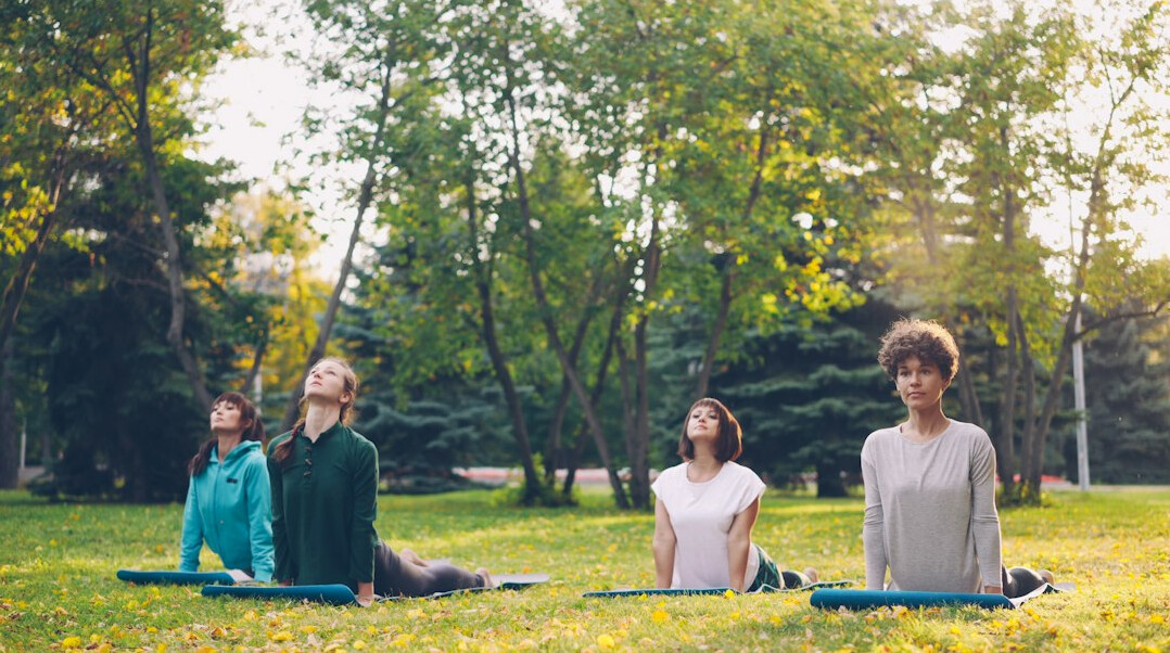 woman meditating in nature