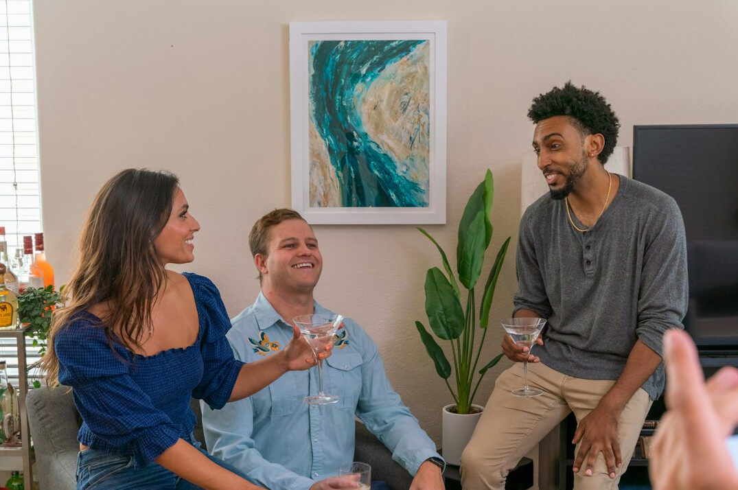 person speaking confidently to group